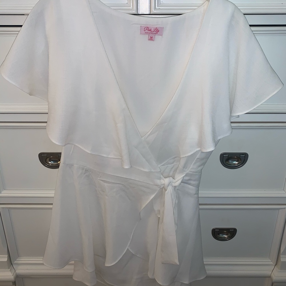 White Pink Lily Boutique Romper